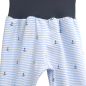 Preview: Pumphose Anker hell blau geringelt (Bündchen marine blau)