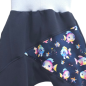 Preview: Pumphose Meno triangolo Fische dunkel Sweat marine (Bündchen hellblau)
