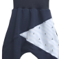 Preview: Pumphose Meno triangolo Anker blau weiss geringelt Sweat marine (Bündchen marine)