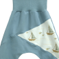Preview: Pumphose Meno triangolo Küstenkind Boote Fische Sweat taubenblau (Bündchen taubenblau)