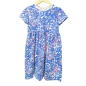 Preview: Basic Kleid Blau gesprenkelt (Bündchen grau) 86-128