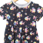 Preview: Basic Kleid bunte Fische dunkel (Bündchen hellblau) 86-128