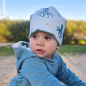 Preview: Wendebeanie Oktopus (innen taubenblau)