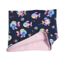 Preview: Wendeschlupfschal bunte Fische dunkel (innen rosa)