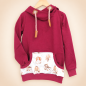 Preview: Hoodie [ Damen ] Ocean Dreams Meerjungfrauen (Sweat Bordeaux) (Bündchen bordeaux)