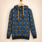 Preview: Hoodie [ Damen ] Bumblebee Blau (Bündchen schwarz)