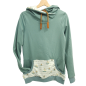 Preview: Hoodie [ Damen ] Küstenkind Boote (Sweat mint) (Bündchen mint)