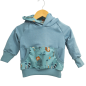 Preview: Hoodie [ Kids 8-16 Jahre ] Waldtiere Dachs [Taubenblau]