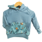 Preview: Hoodie [ Kids 1-7 Jahre ] Waldtiere Dachs [Taubenblau]