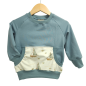Preview: Pullover [ Kids 8-16 Jahre ] Küstenkind Boote Fische (Sweat taubenblau)