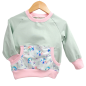 Preview: Pullover [ Kids 1-7 Jahre ] bunte Fische hell (Sweat hell mint) (Bündchen rosa)