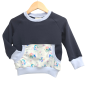 Preview: Pullover [ Kids 1-7 Jahre ] bunte Fische hell (Sweat marine) (Bündchen hell blau )