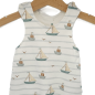 Preview: Strampler Küstenkind Boote (Bündchen braun)