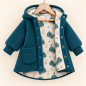 Preview: Walkjacke [ Kids 68-146  ] petrol Innen Küstenkind Wale Oktopus