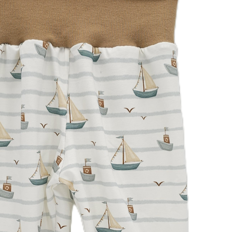 Pumphose Küstenkind Boote (Bündchen braun)