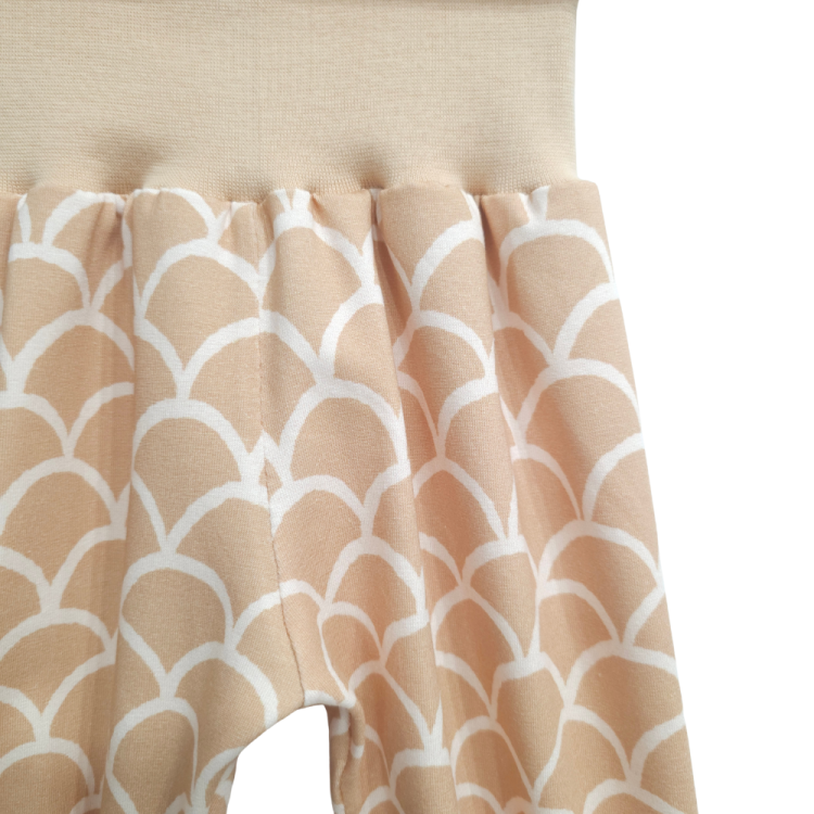 Pumphose Fischschuppen (Bündchen beige)