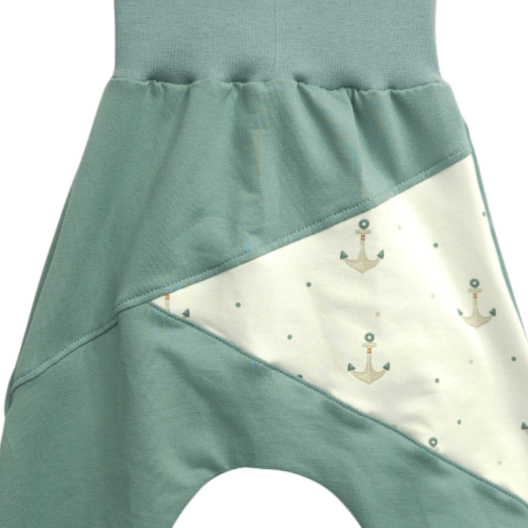 Pumphose Meno triangolo Küstenkind Anker Sweat mint (Bündchen mint)
