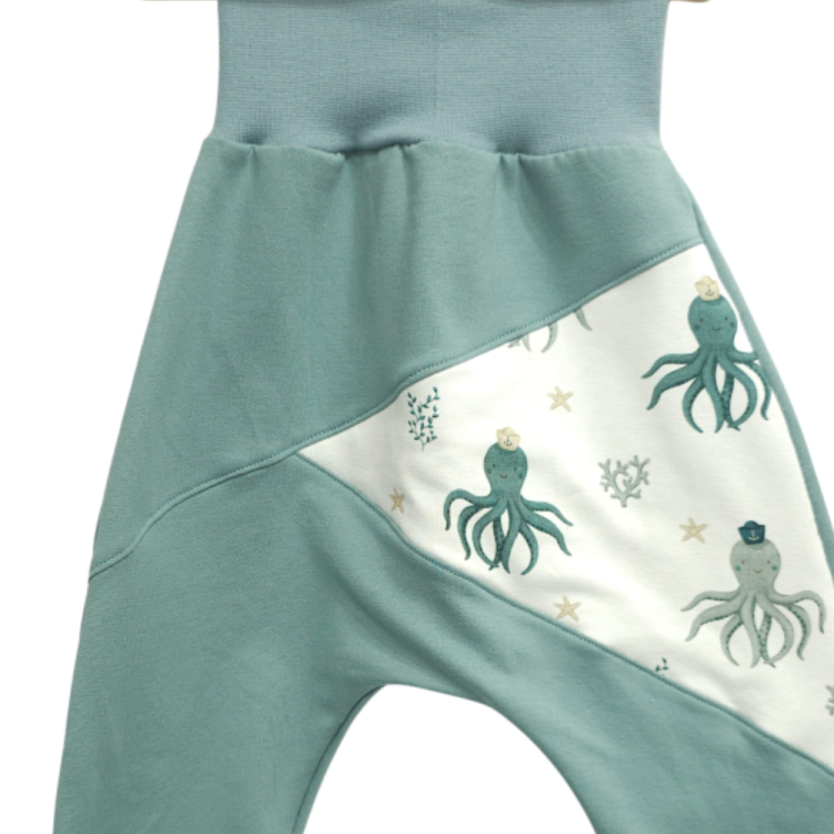 Pumphose Meno triangolo Küstenkind Oktopus Sweat mint (Bündchen mint)