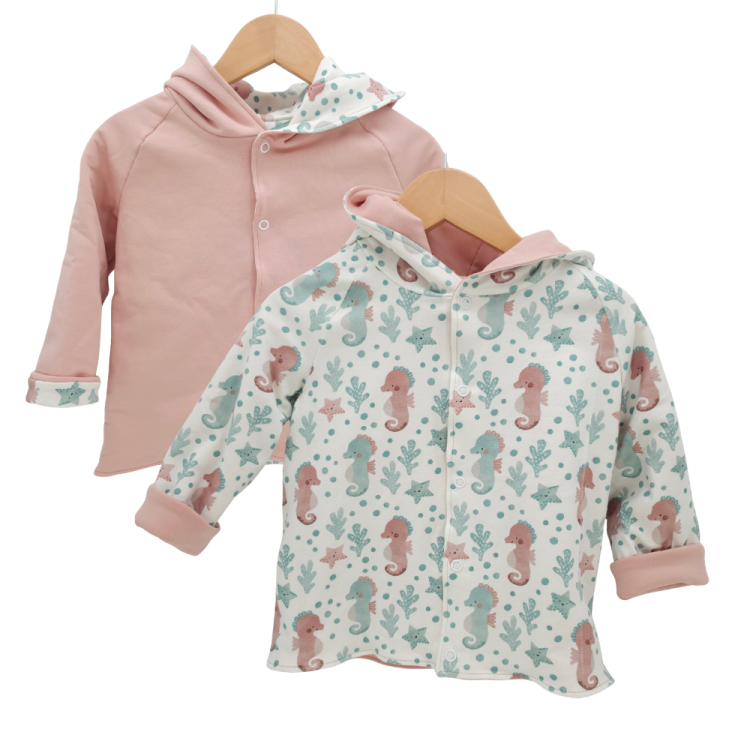 Wendejacke Under the Sea Seepferdchen / Rosa