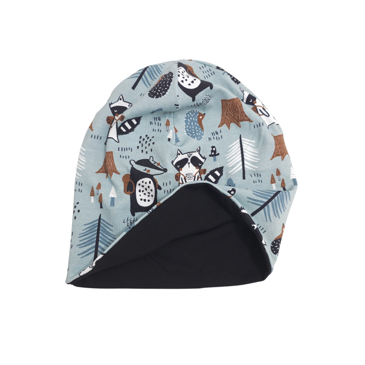 Wendebeanie Waldtiere Dachse