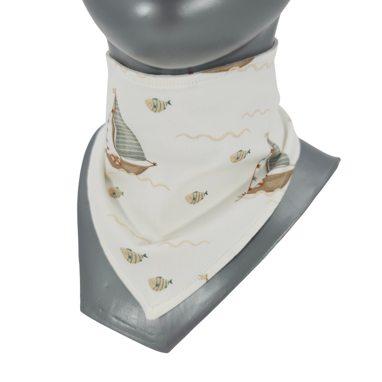 Wendehalstuch Küstenkind Boote Fische