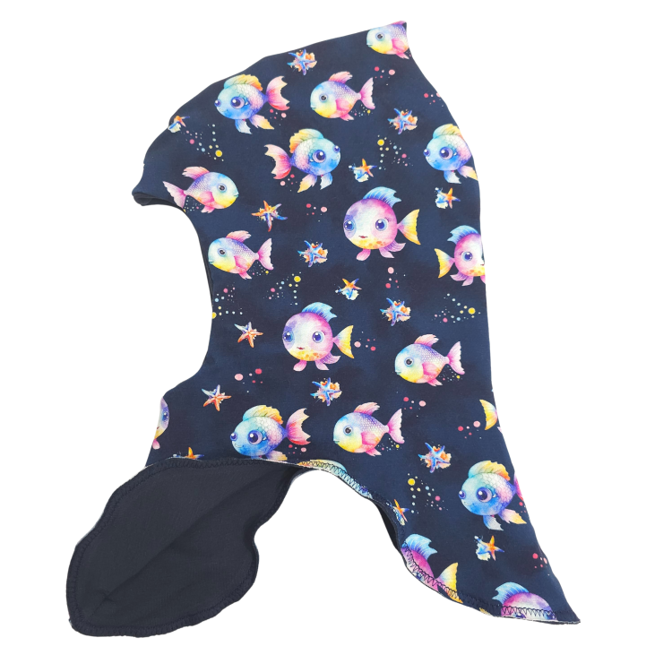 Schlupfmütze bunte Fische (innen marine)