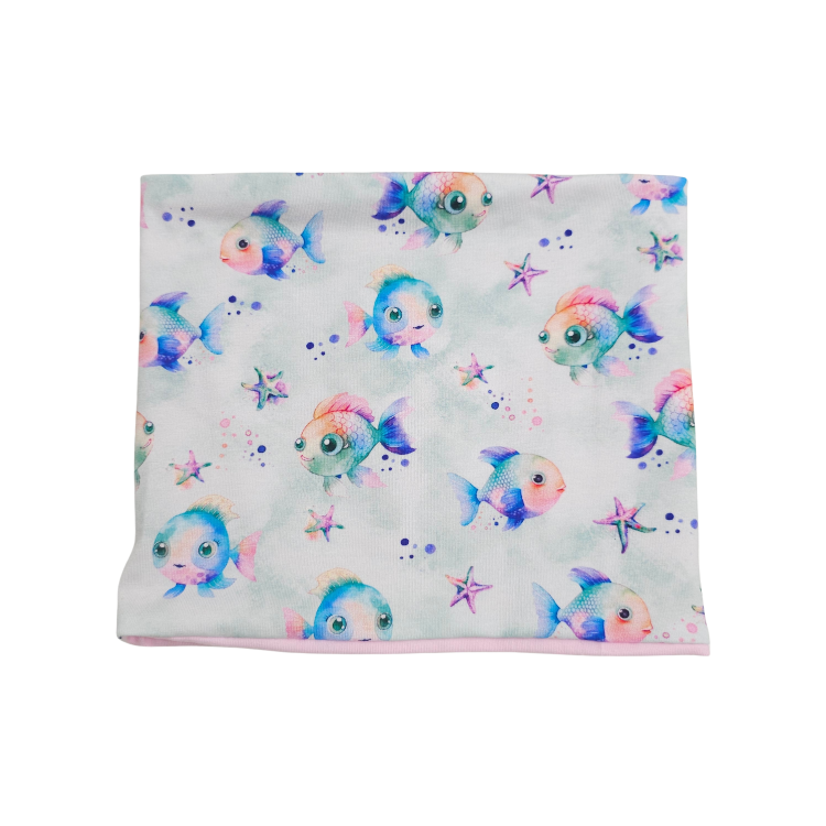 Wendeschlupfschal Bunte Fische Hell