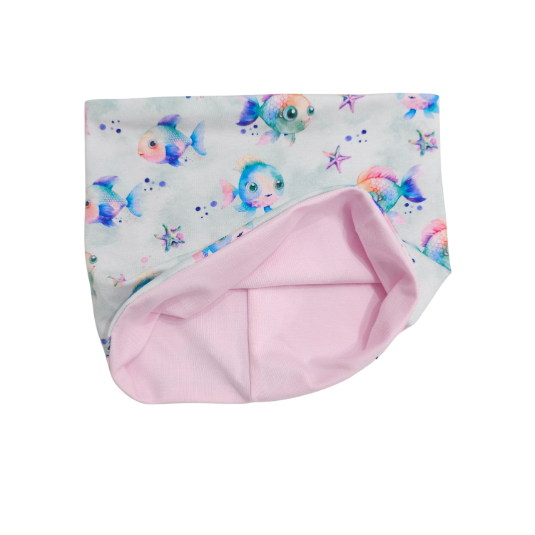 Wendeschlupfschal Bunte Fische Hell