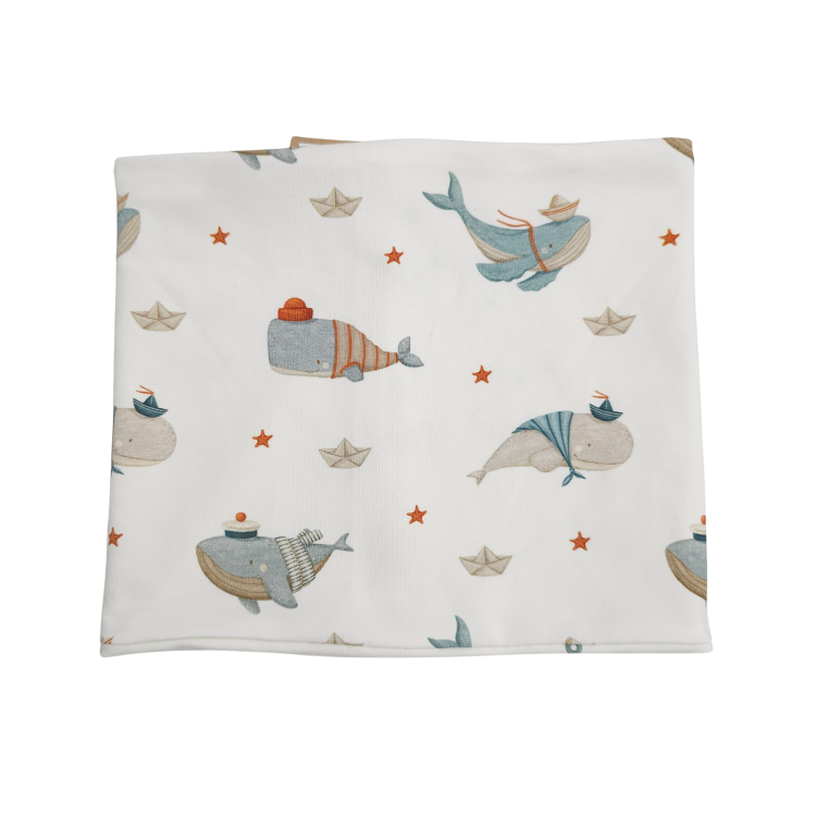 Wendeschlupfschal Küstenkind Wale Schiffchen