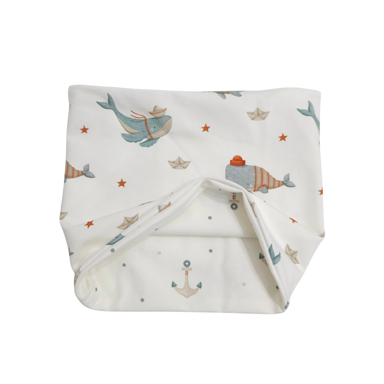 Wendeschlupfschal Küstenkind Wale Schiffchen