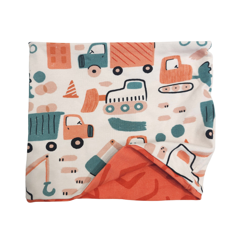 Wendeschlupfschal kleine Bauarbeiter (innen orange)