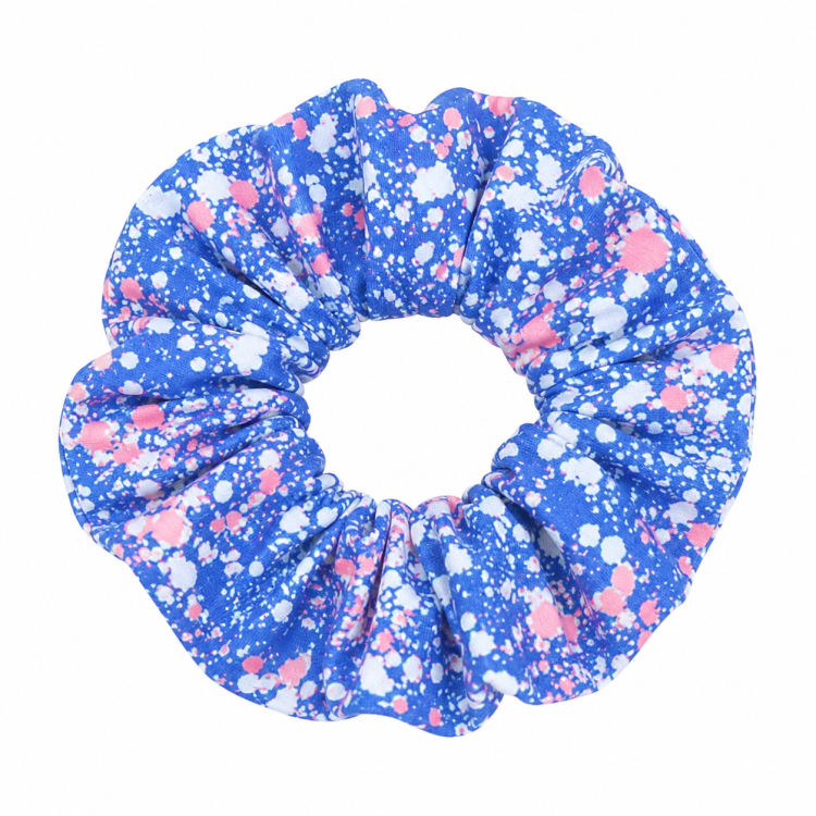 Scrunchies blau gesprenkelt