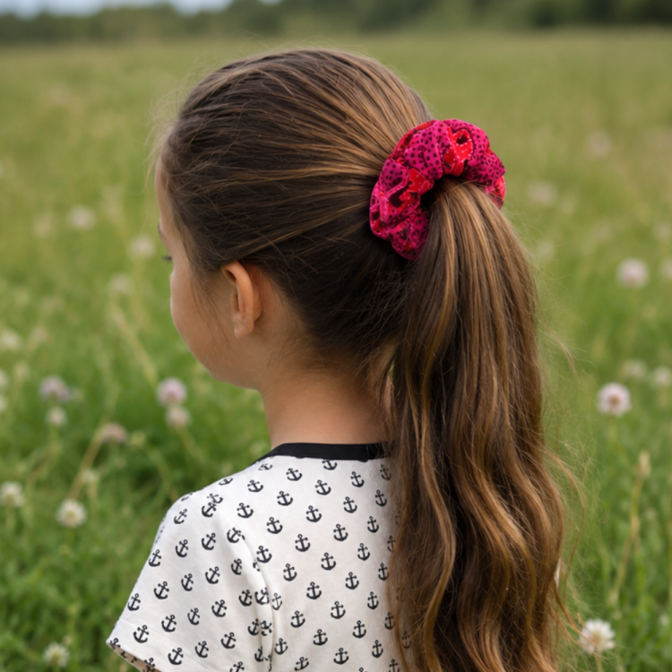 Scrunchies Purple Flower