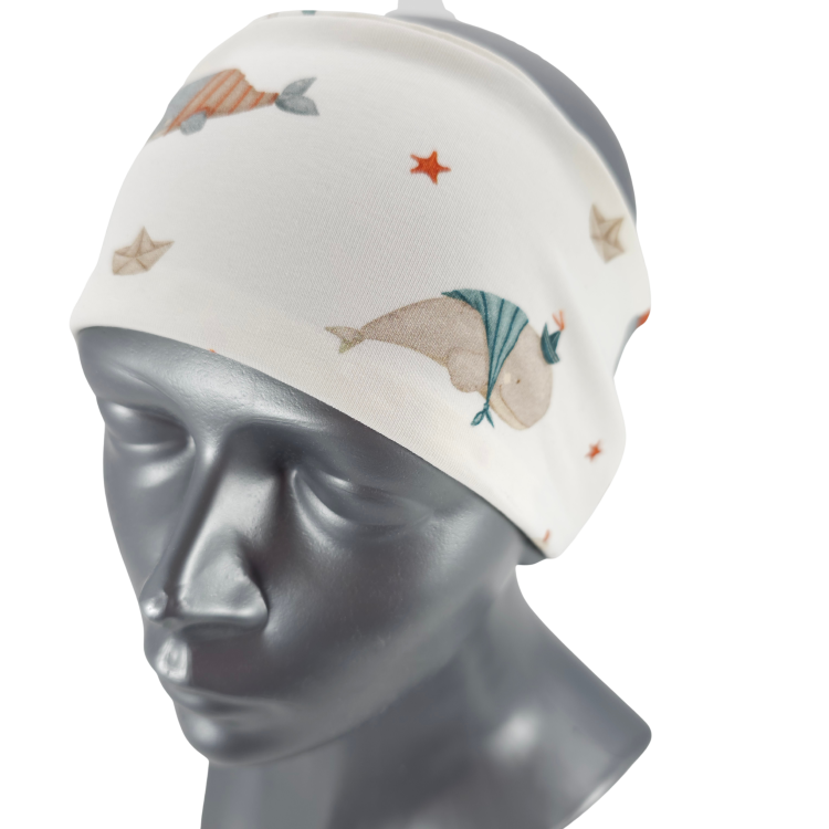 Stirnband Küstenkind Wale Schiffchen