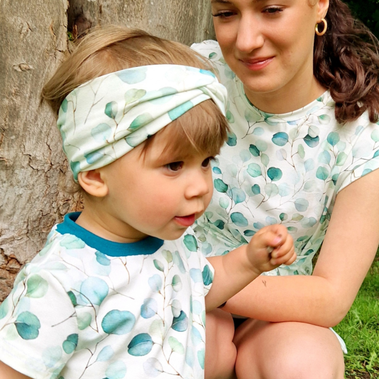 Knotenstirnband Eukalyptus