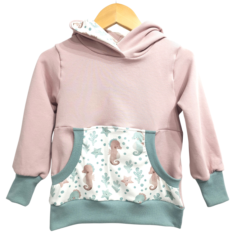 Hoodie [ Kids 8-16 Jahre ] Under the Sea Seepferdchen Rosa