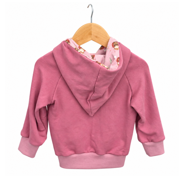 Hoodie [ Kids 1-7 Jahre ] Ladybug Marienkäfer (Sweat altrosa) (Bündchen altrosa)