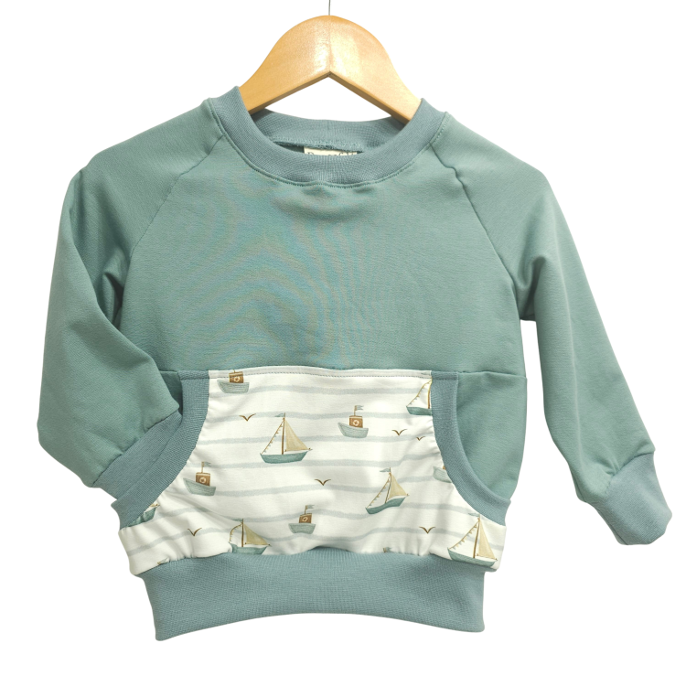 Pullover [ Kids 1-7 Jahre ] Küstenkind Boote (Sweat mint)