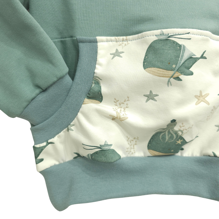 Pullover [ Kids 8-16 Jahre ] Küstenkind Wale Oktopus (Sweat mint)