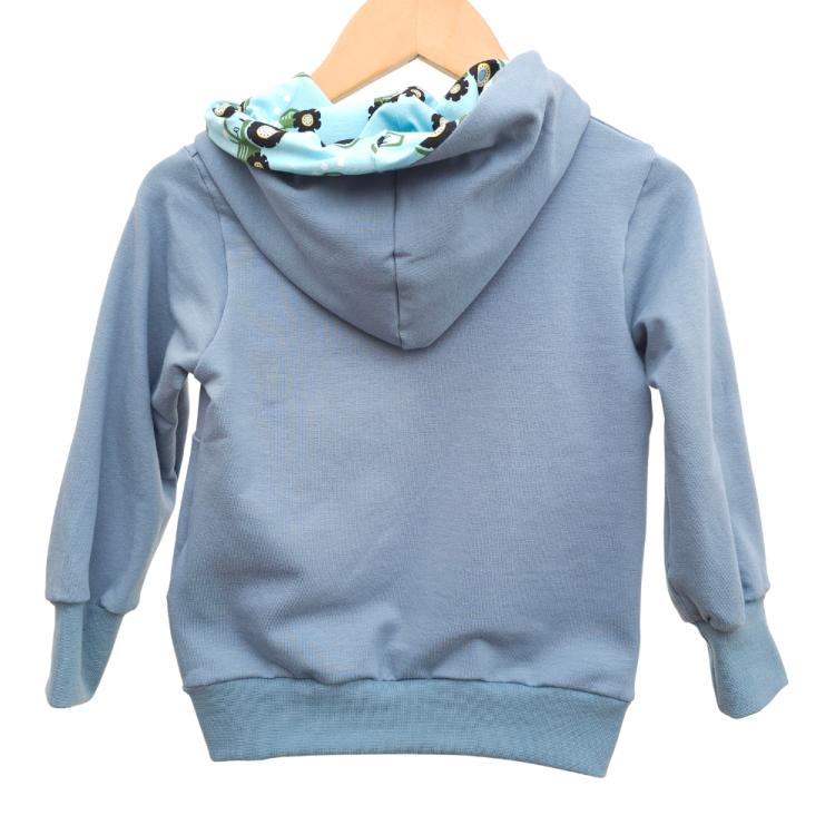 Hoodie [ Kids 1-7 Jahre ] Trecker (Sweat taubenblau) (Bündchen taubenblau)