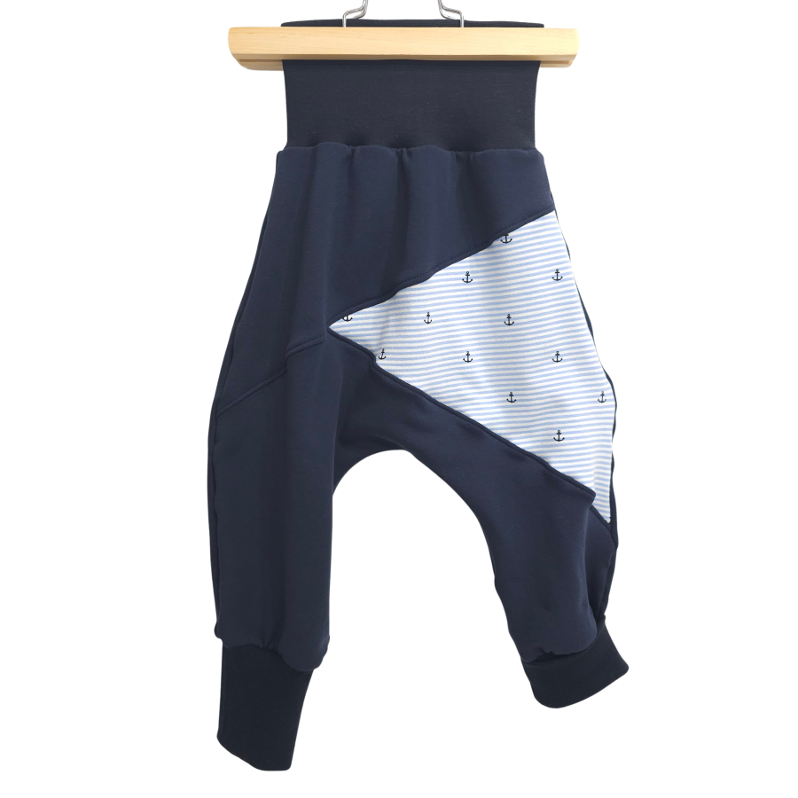 Pumphose Meno triangolo Anker blau weiss geringelt (Sweat marine)