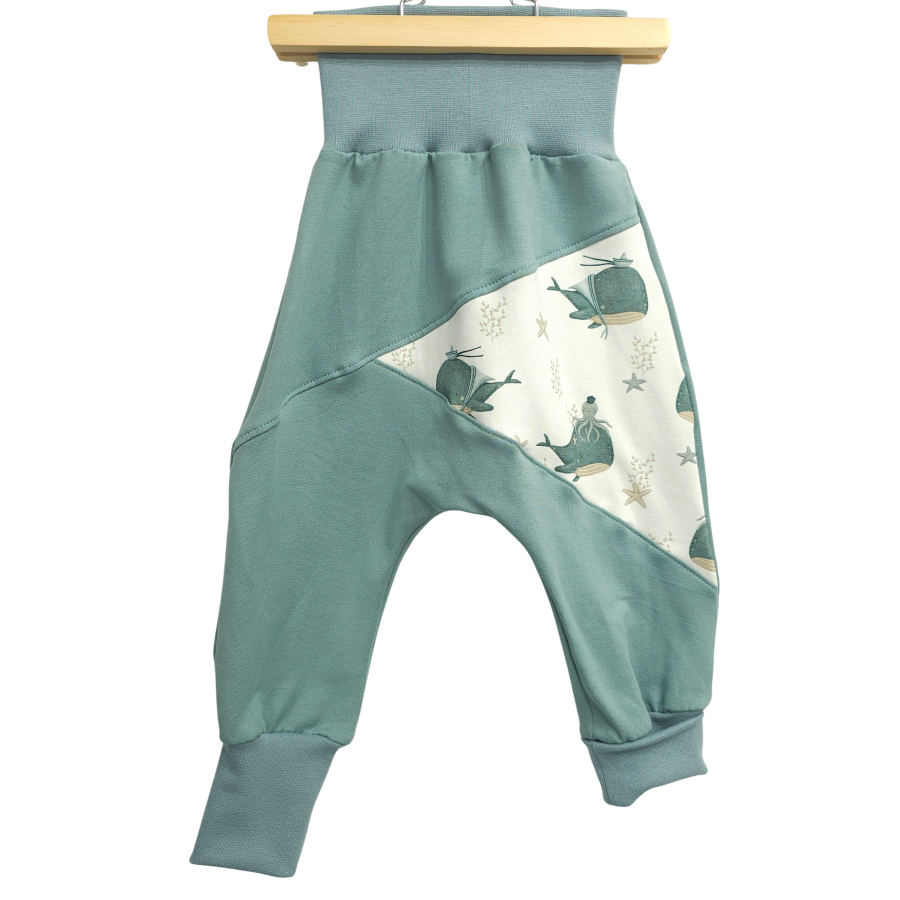 Pumphose Meno triangolo Küstenkind Wale Oktopus (Sweat mint)