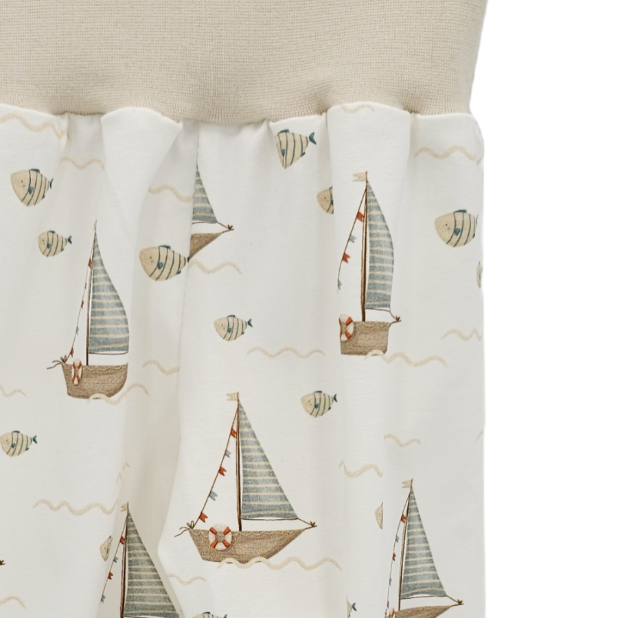 Pumphose Küstenkind Boote Fische (Bündchen beige)