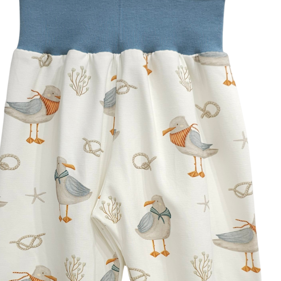 Pumphose Küstenkind Möwe (Bündchen taubenblau)