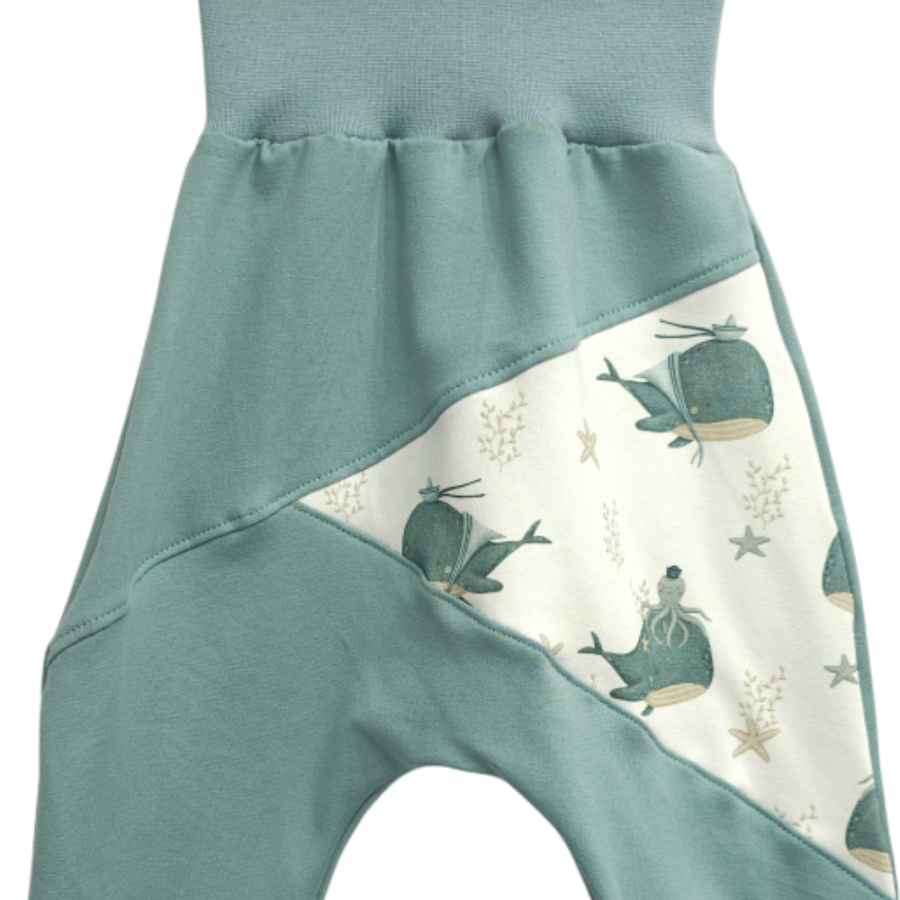 Pumphose Meno triangolo Küstenkind Wale Oktopus Sweat mint (Bündchen mint)