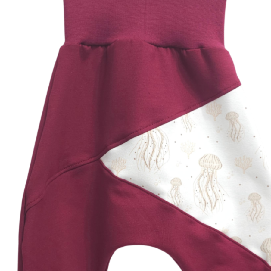 Pumphose Meno triangolo Ocean Dreams Quallen Sweat bordeaux (Bündchen bordeaux)