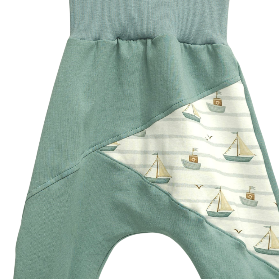 Pumphose Meno triangolo Küstenkind Boote Sweat mint (Bündchen mint)