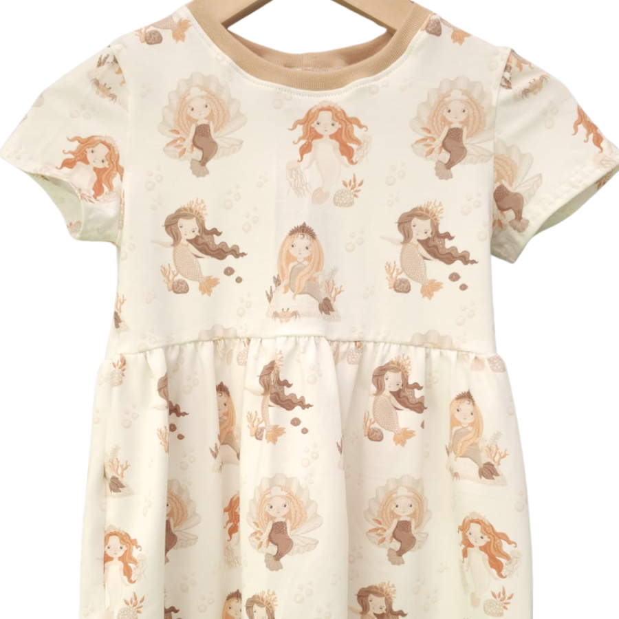 Basic Kleid Ocean Dreams Meerjungfrauen (Bündchen beige) 134 - 164