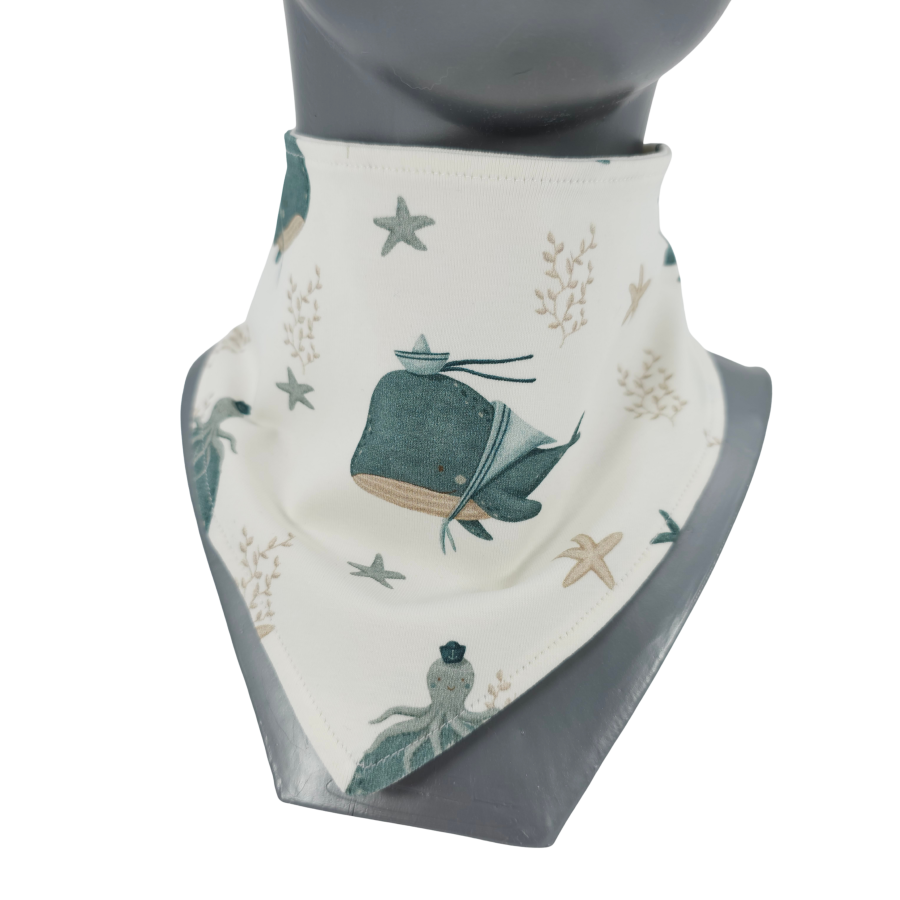 Wendehalstuch Küstenkind Wale Oktopus