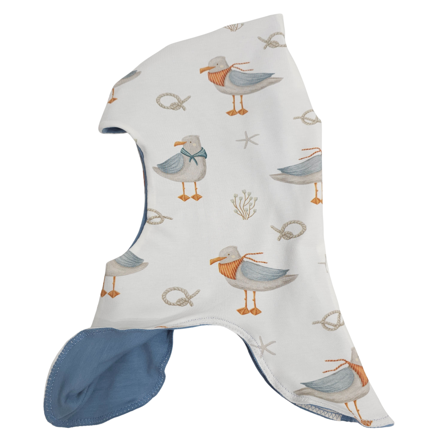 Schlupfmütze Küstenkind Möwe 1 (taubenblau)